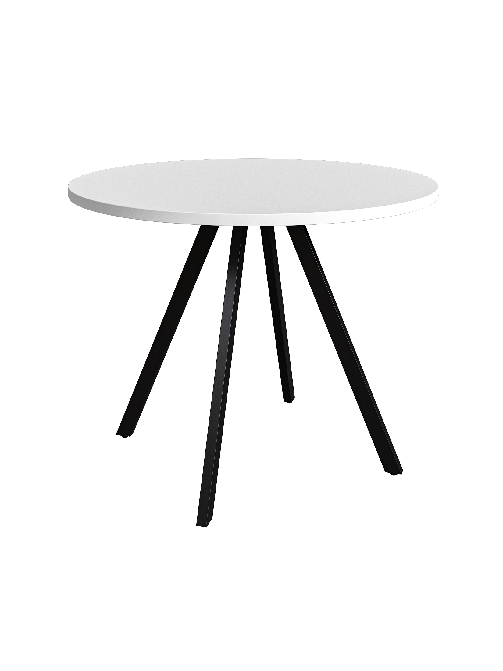 Стол кухонный, ESTEnte, Foster, Белый+Чёрный, диаметр 90см