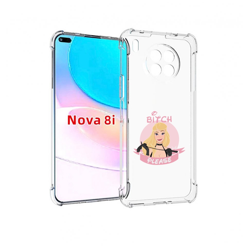 

Чехол бампер MyPads принцесса-аврора женский для Huawei Nova 8i, Прозрачный, Tocco