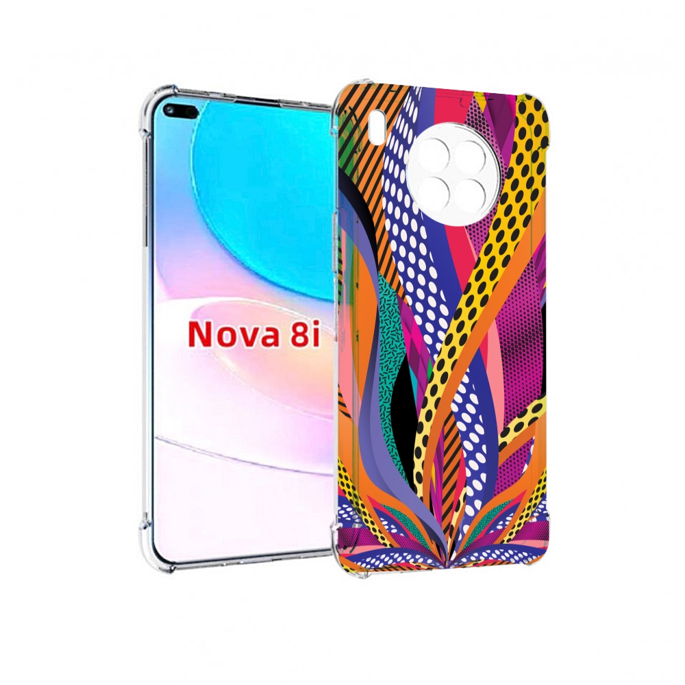 Чехол бампер MyPads разноцветные щупальца для Huawei Nova 8i