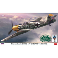 фото 07500 hasegawa 1/48 истребитель messerschmitt bf109e-4/n 'galland' с фигуркой academy