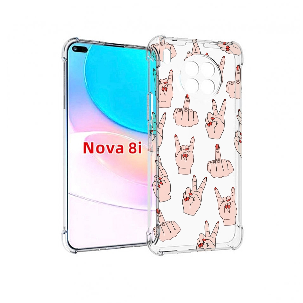 

Чехол бампер MyPads разные-ручки для Huawei Nova 8i, Прозрачный, Tocco