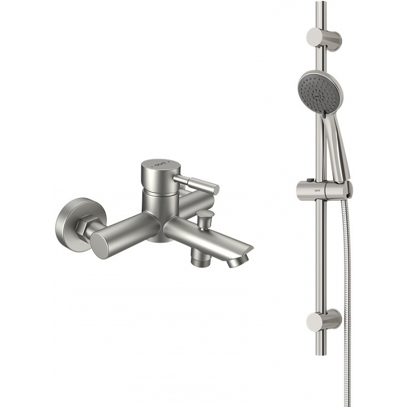 

Dorff Logic NEW (D0103030SS) Смеситель для ванны и душа с душевым комплектом, Серебристый