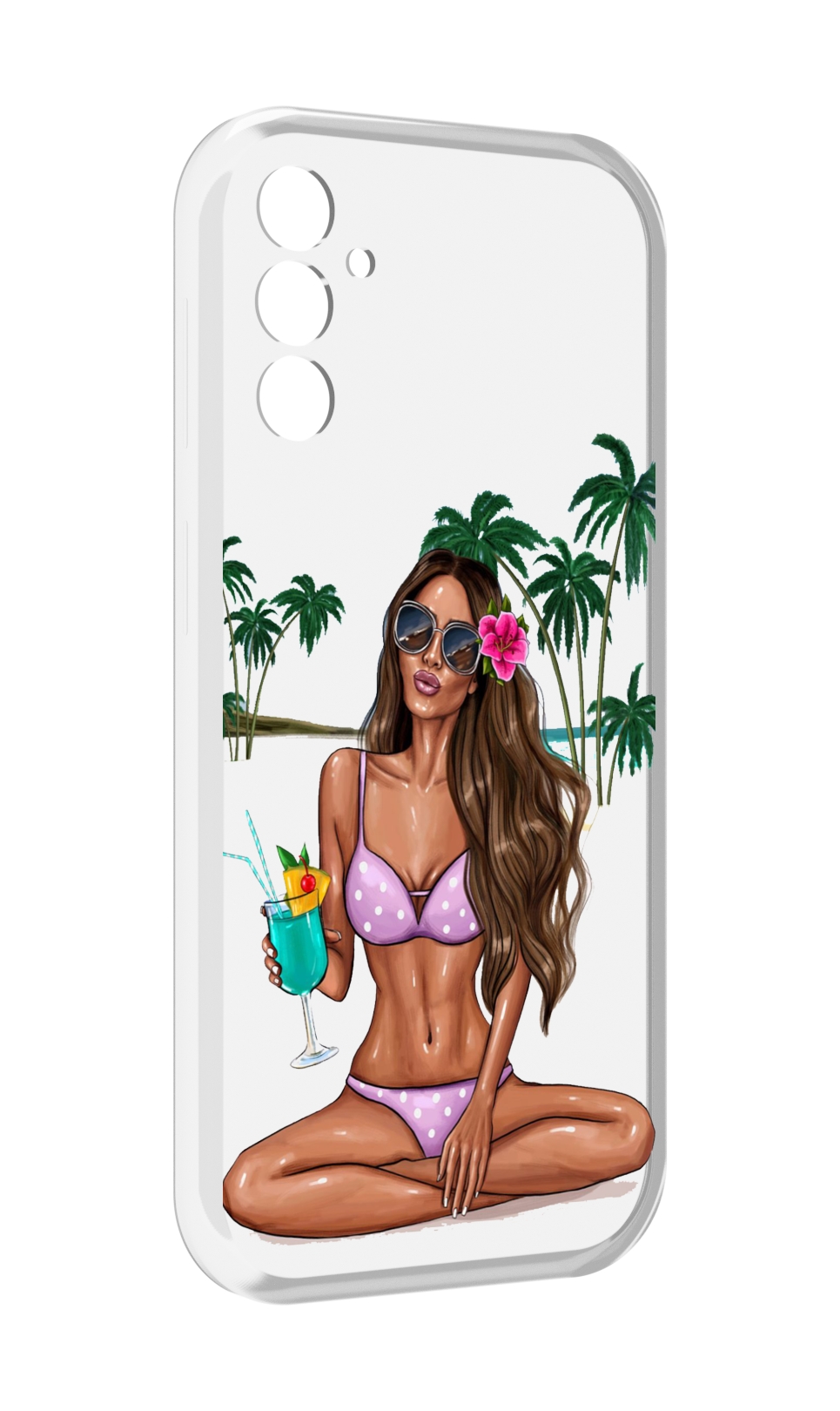 

Чехол MyPads Гавайская-девушка женский для Samsung Galaxy M13, Прозрачный, Tocco
