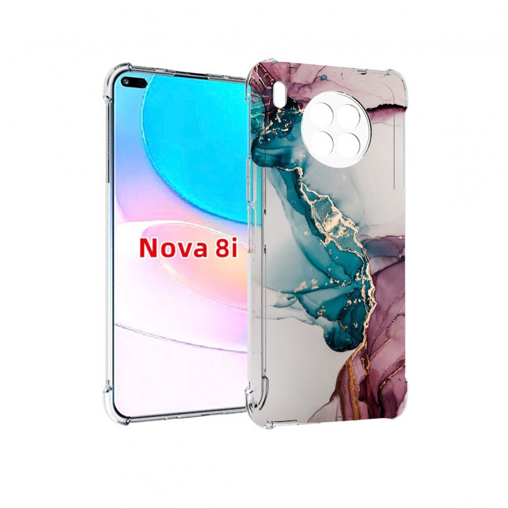 

Чехол бампер MyPads фиолетовый синий краски для Huawei Nova 8i, Прозрачный, Tocco