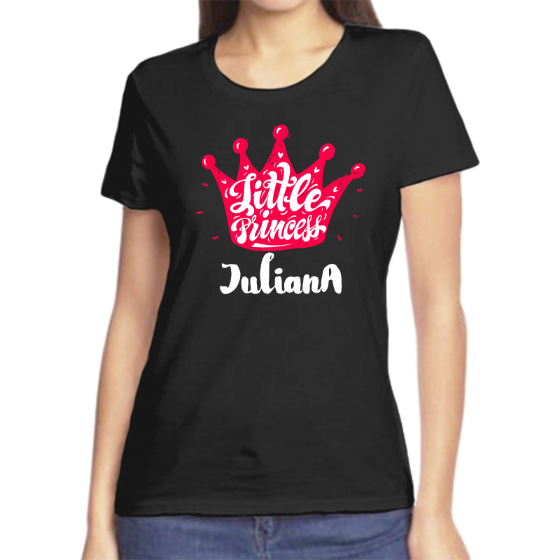

Футболка женская черная 46 р-р little princess юлиана, Черный, fzh_little_princess_Yuliana