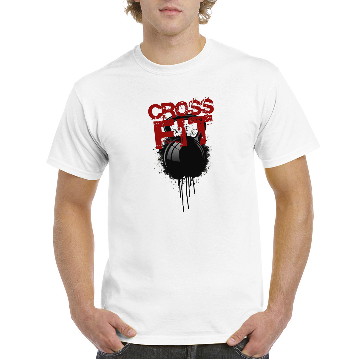 

Футболка унисекс coolpodarok Crossfit (Кроссфит) белая 42 RU, Белый, M0113471