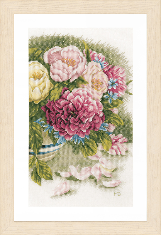 

Набор для вышивания на хлопке LANARTE "Peony roses", арт.PN 0167126