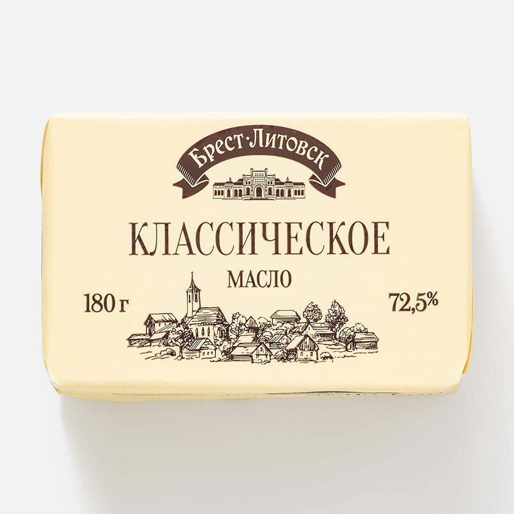 Масло сладко-сливочное Брест-Литовск несолёное, 72,5%, 180 г