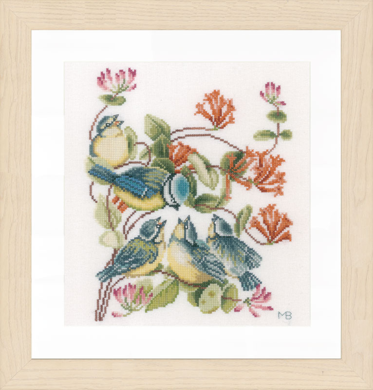 

Набор для вышивания на хлопке LANARTE "Chickadees", арт.PN 0170949