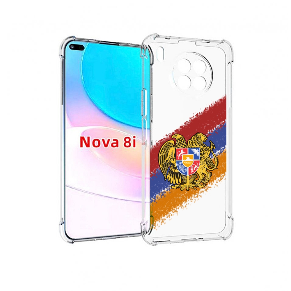 

Чехол бампер MyPads флаг герб Армении для Huawei Nova 8i, Прозрачный, Tocco