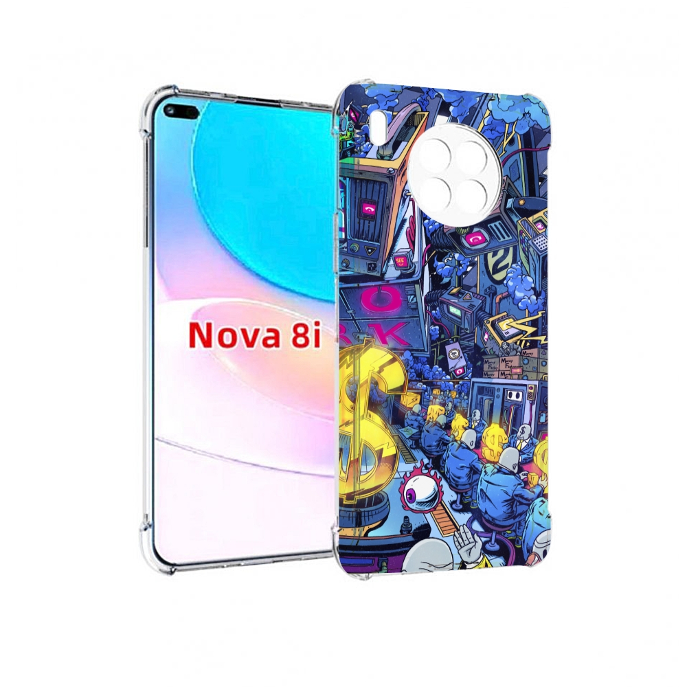 

Чехол бампер MyPads футуристичная картинка для Huawei Nova 8i, Прозрачный, Tocco