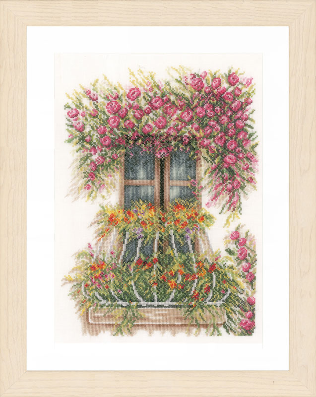 

Набор для вышивания на льне LANARTE "Flower balcony", арт.PN 0171411