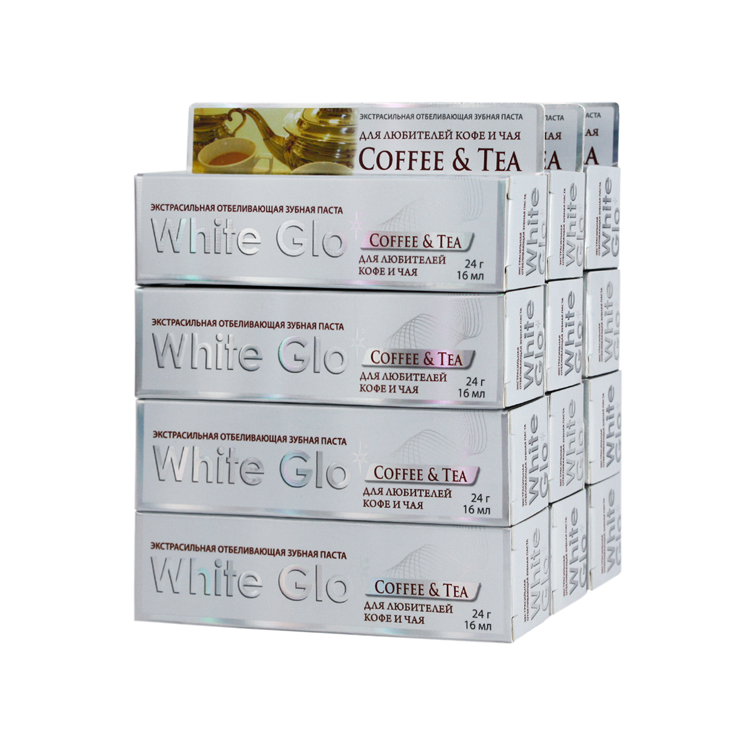 Зубная паста White Glo отбеливающая для любителей кофе и чая 24 грамма 12 шт. global white max shine отбеливающая зубная паста 30 мл