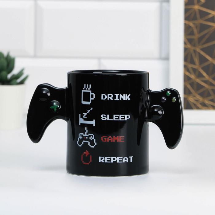 

"Drink, sleep, game, repeat", 400 мл