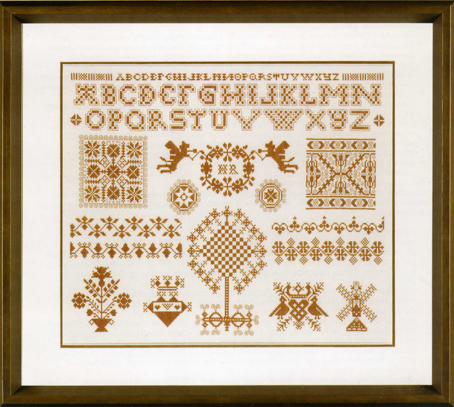 

Набор для вышивания на аиде LANARTE "Sampler in Bronze", арт.PN 0008230