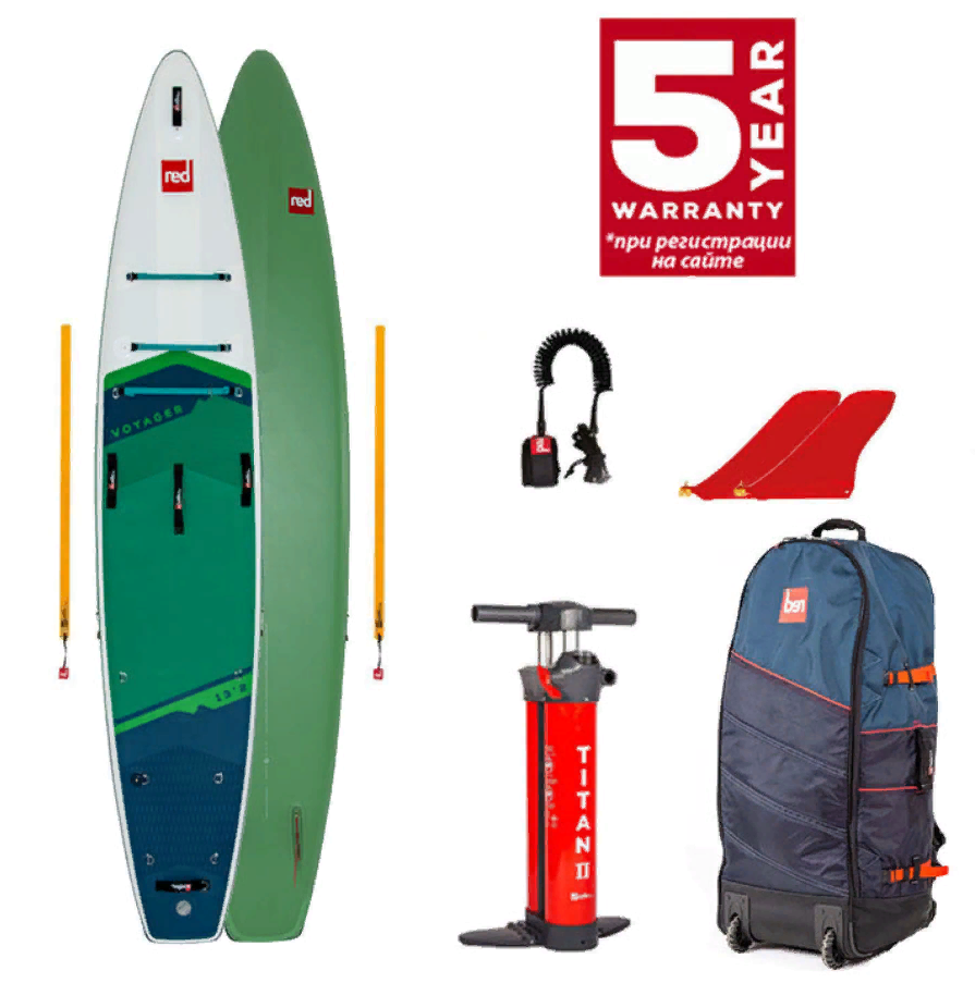 Сапборд надувной двухслойный Red Paddle Co Voyager Plus 13'2 Package, насос, рюкзак, лиш