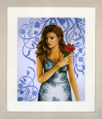 

Набор для вышивания на аиде LANARTE "Lady in blue", арт.PN 0008259