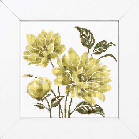

Набор для вышивания на аиде LANARTE "Lime green flower I", арт.PN 0008292