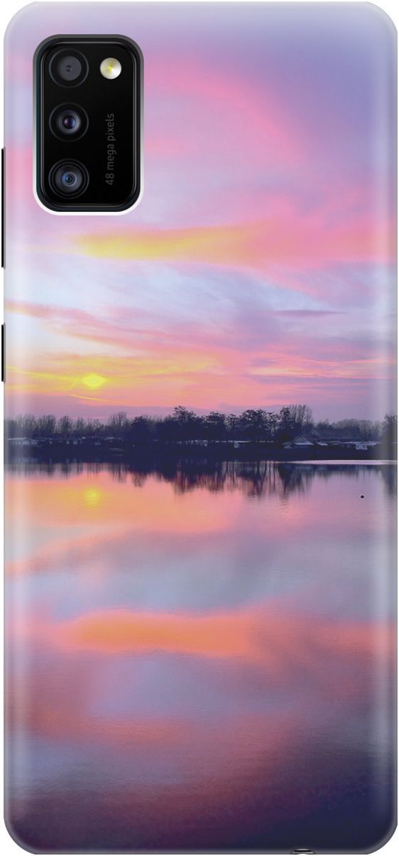 

Силиконовый чехол на Samsung Galaxy A41 с принтом "Зарево над рекой", 2297