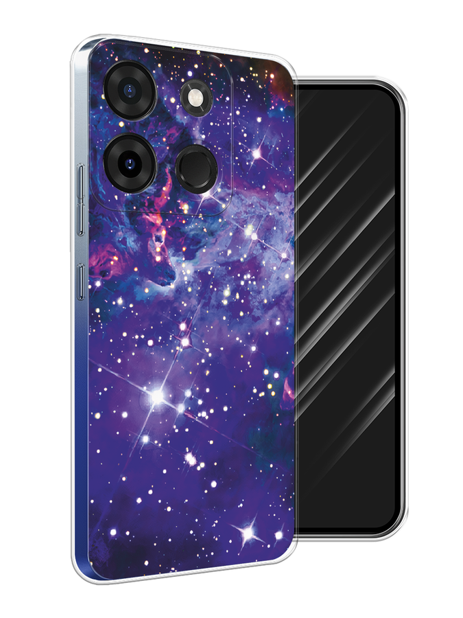 

Чехол Awog на Infinix Smart 7 Plus "Яркая галактика", Фиолетовый, 3103950-4