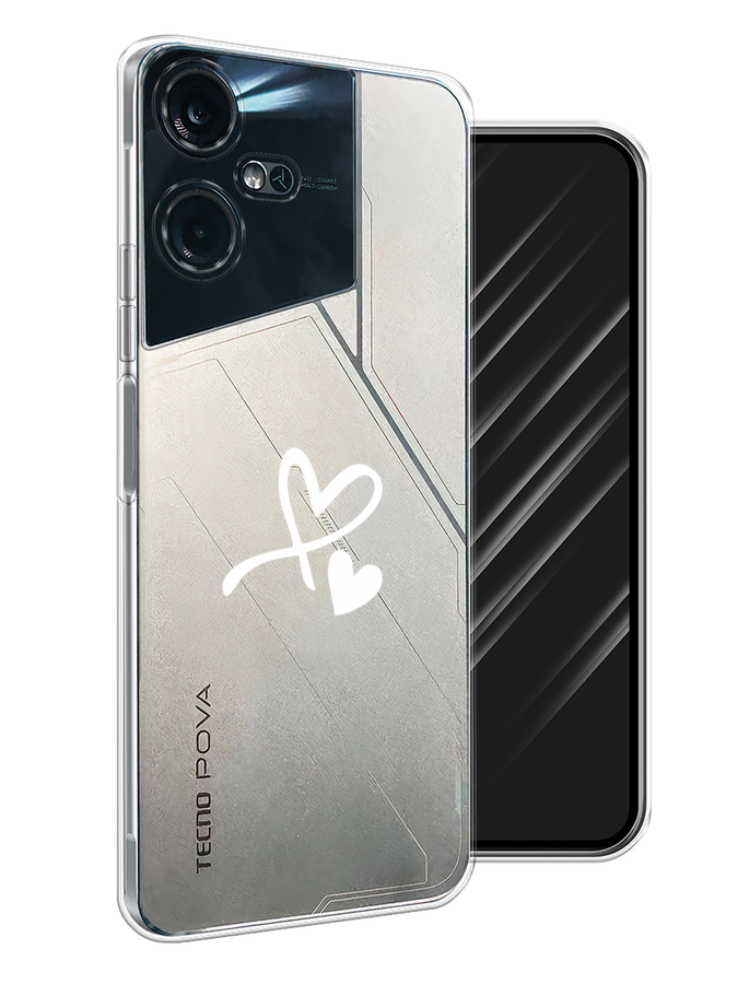 

Чехол Awog на Tecno Pova Neo 3 "Сердечко минимализм", Белый, 304450-6