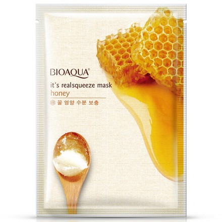 фото Набор, bioaqua, маска для лица it’s realsqueeze honey, 30 г, 4 шт.