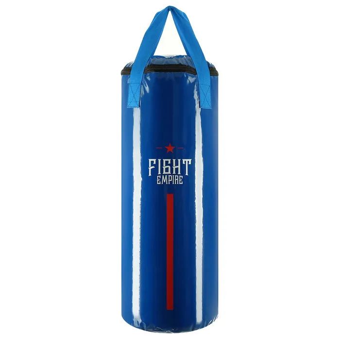Мешок боксёрский FIGHT EMPIRE, на ленте ременной, синий, 80 см, d=31 см, 25 кг