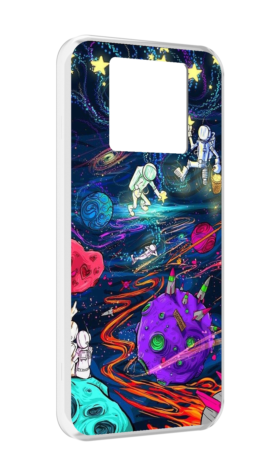

Чехол MyPads красочный космос для Black Shark 3 5G / Black Shark 3S, Прозрачный, Tocco