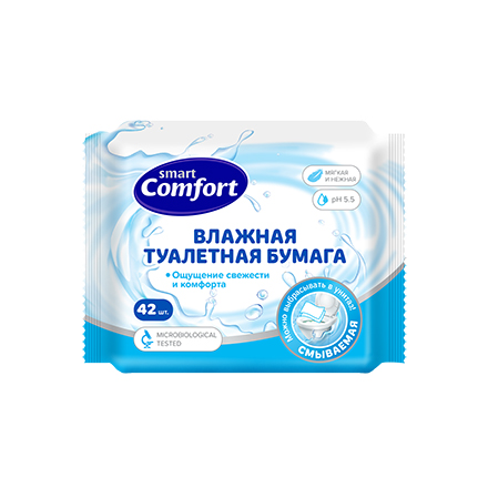 

Набор, Comfort smart, Влажная туалетная бумага, 42 шт., 3 шт.