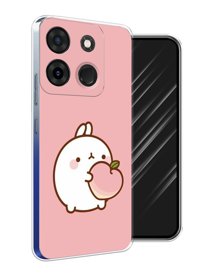 

Чехол Awog на Infinix Smart 7 Plus "Кролик с персиком", Розовый;бежевый, 3103950-1