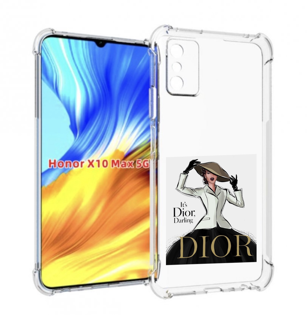 

Чехол MyPads drawings of sketches для Honor X10 Max, Прозрачный, Tocco