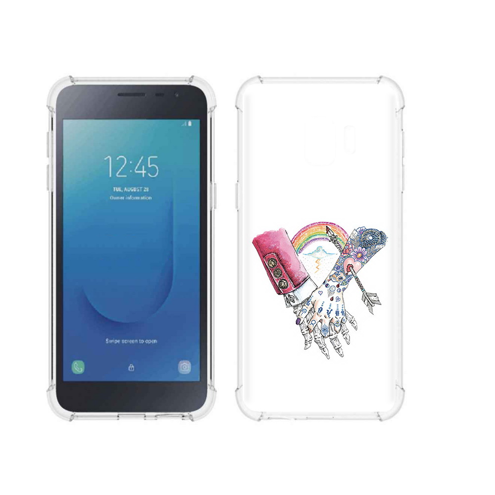 Чехол MyPads Tocco для Samsung Galaxy J2 Core абстракция руки в татуировках