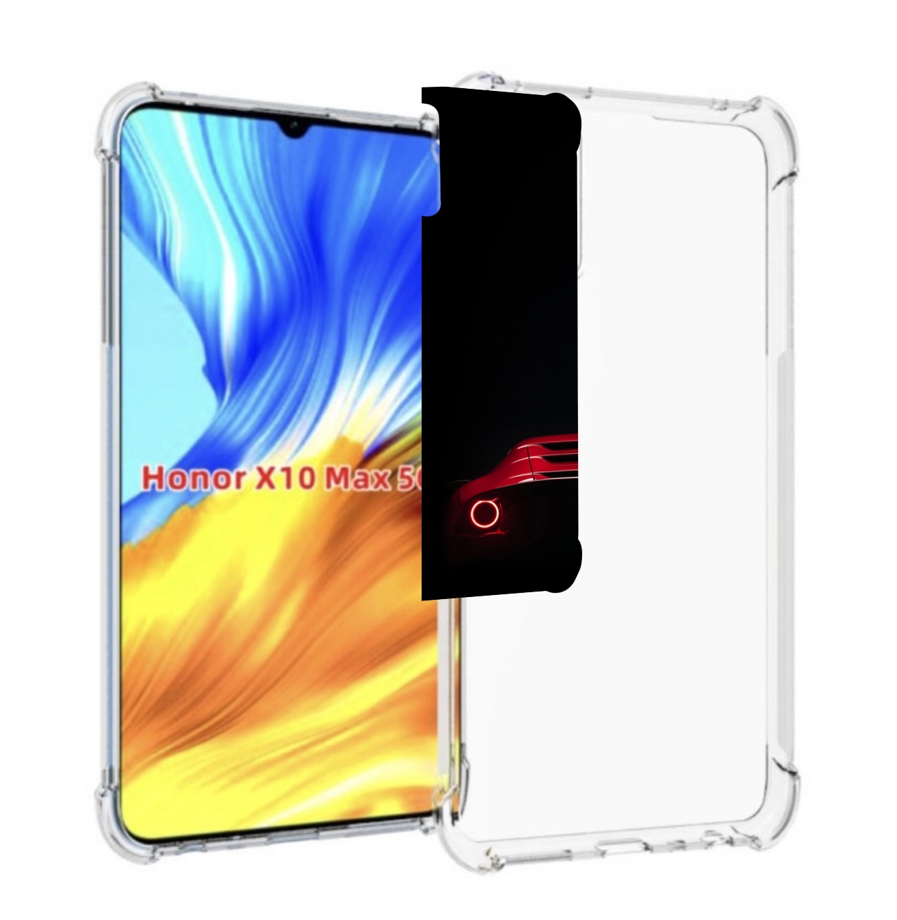 

Чехол Mypads Ferrari 1 Для Honor X10 Max, Прозрачный, Tocco