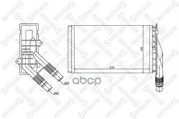 

10-35107-Sx_Радиатор Печки Renault Kangoo All 97> Stellox 1035107Sx