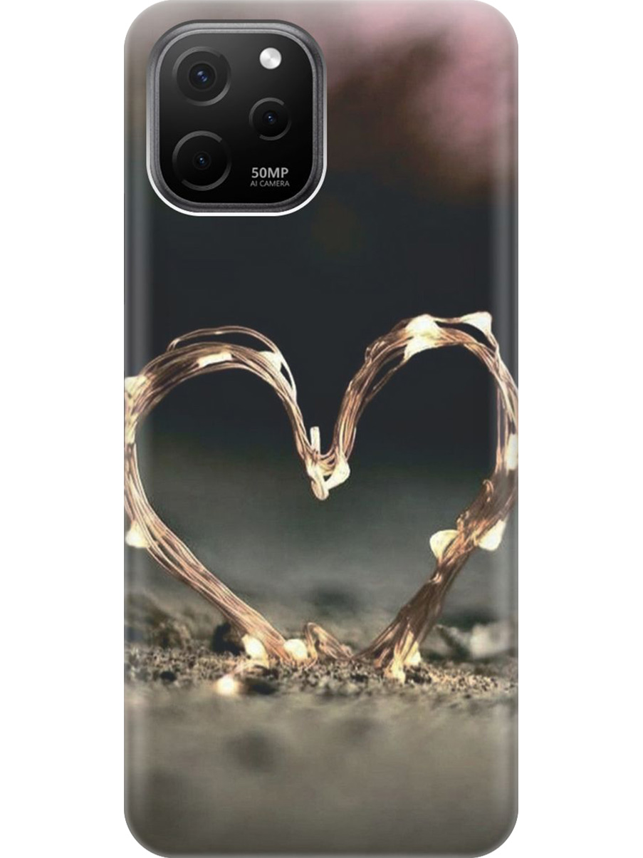 

Силиконовый чехол на Huawei nova Y61 с принтом "Светящееся сердце", Прозрачный;желтый;черный, 762098591