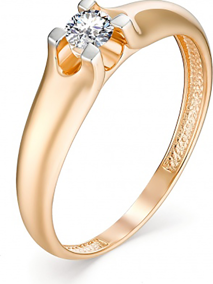 

Кольцо с 1 бриллиантом из красного золота р. 19 Алкор 12961-100, 12961-100
