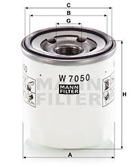 

Фильтр масляный MANN-FILTER W7050