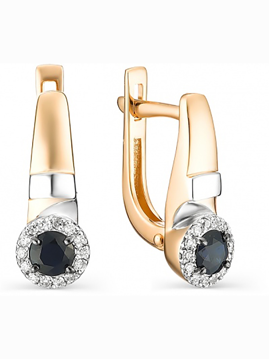 

Серьги с сапфирами и бриллиантами из красного золота Алкор 23081-102, 23081-102