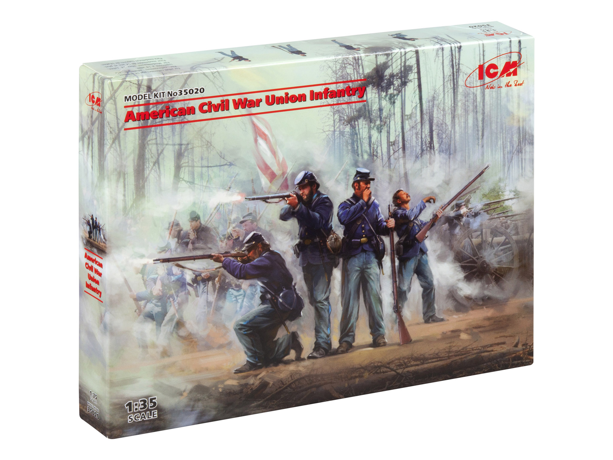 

Сборная модель ICM 1/35 Фигуры, Пехота Союза (Гражданская война в США) 35020