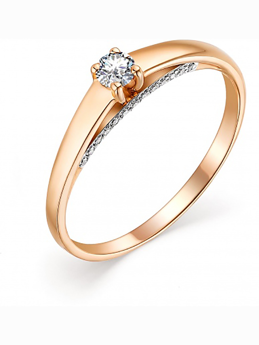 

Кольцо с 27 бриллиантами из красного золота р. 17 Алкор 13399-100, 13399-100