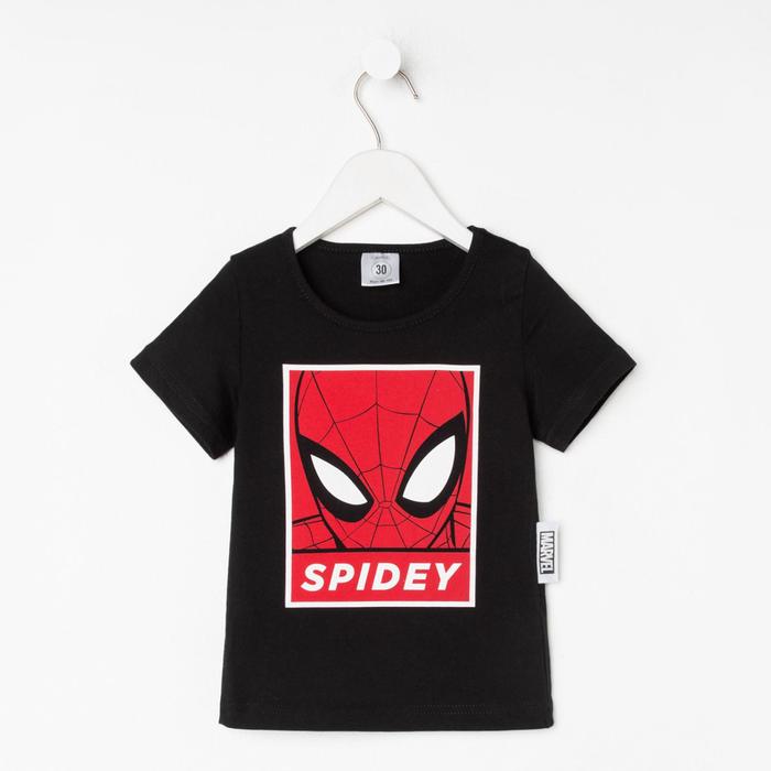 

Футболка детская Spidey Человек-Паук, 86-92, чёрный, Человек-паук