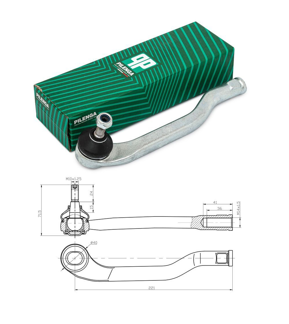 

Наконечник рулевой тяги PILENGA tsp2485