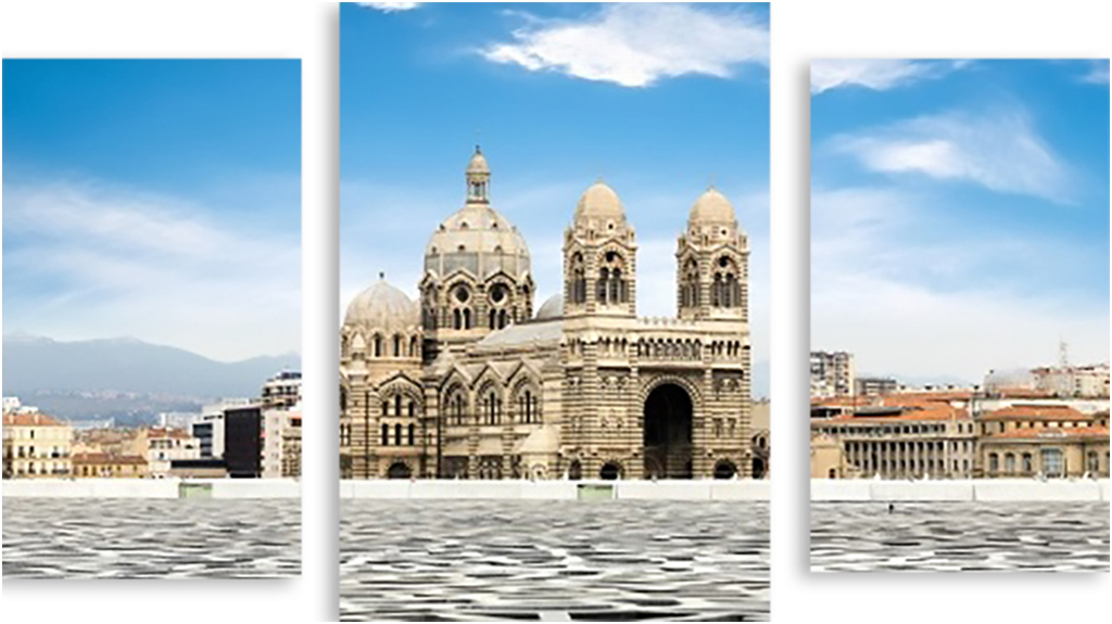 

Картина модульная на холсте Модулка Cathedrale de la Major 90x67 см, 3001