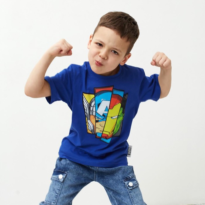 

Футболка детская KAFTAN П00000560, синий, 86, Мстители