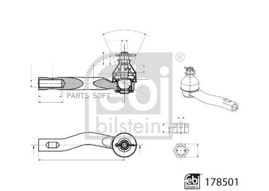 

FEBI 178501 Наконечник рулевой тяги 1шт