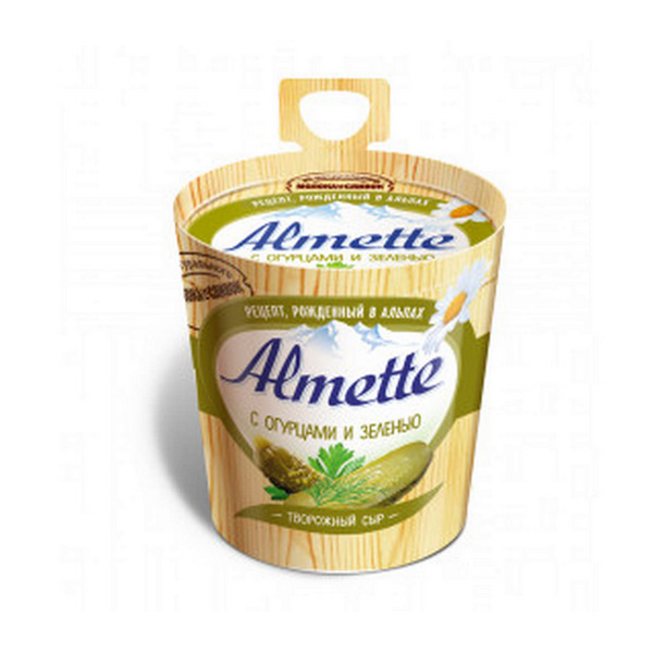 Сыр творожный Almette с огурцами и зеленью, 60%, 150 г
