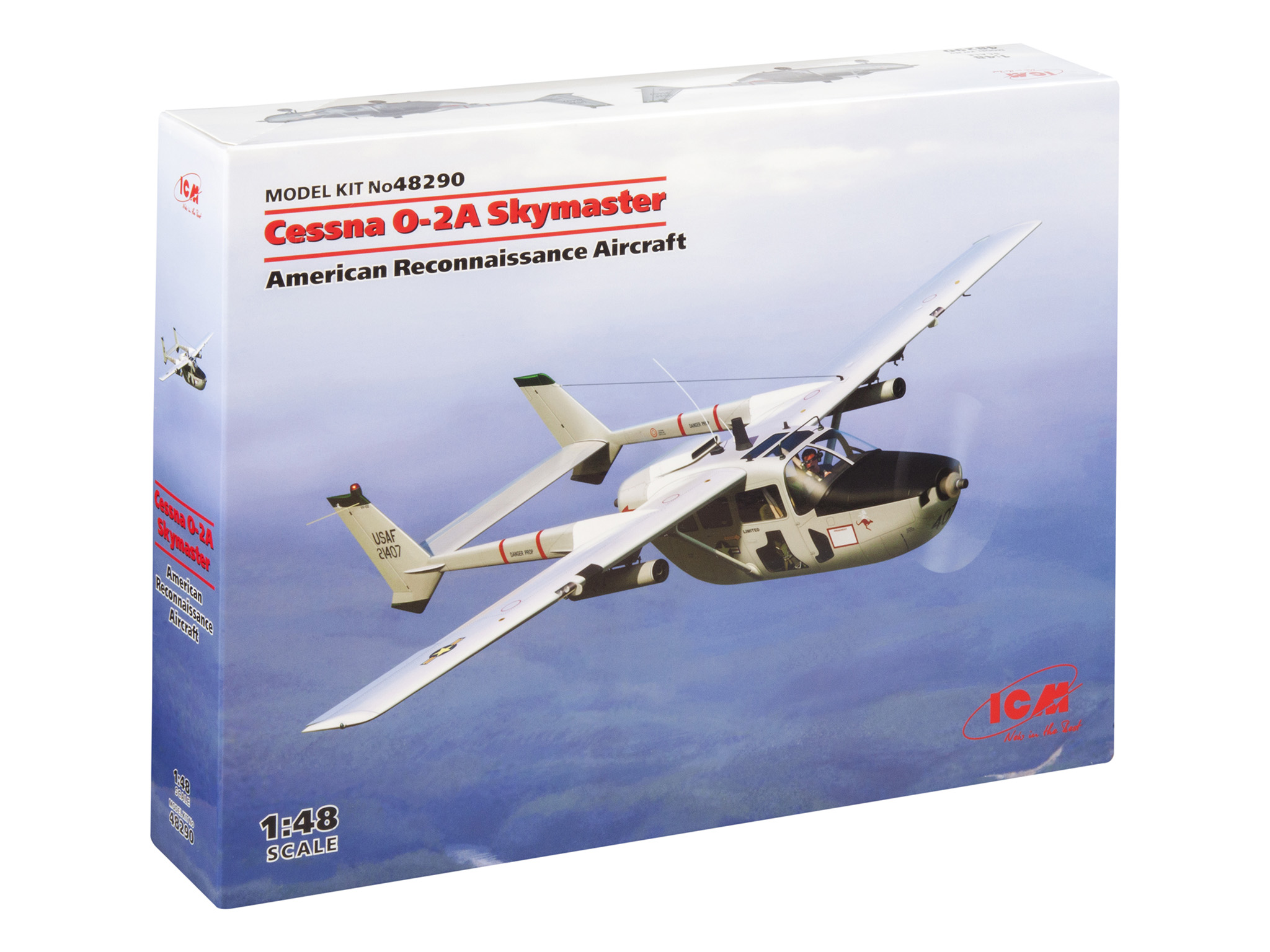 

Сборная модель ICM 1/48 Cessna O-2A Skymaster, Американский самолет-разведчик 48290