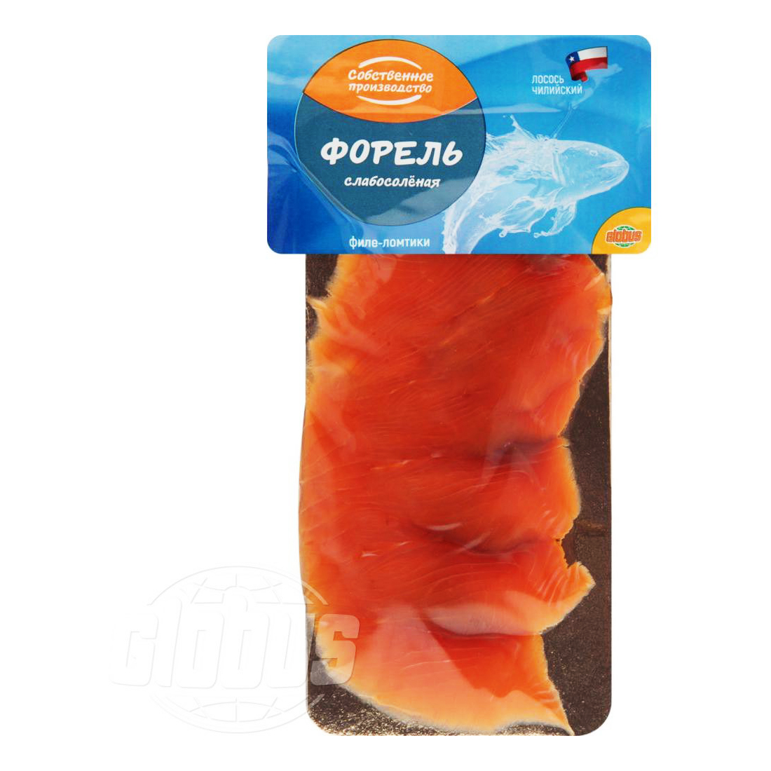 

Форель Чили слабосоленая филе ломтики +-200 г