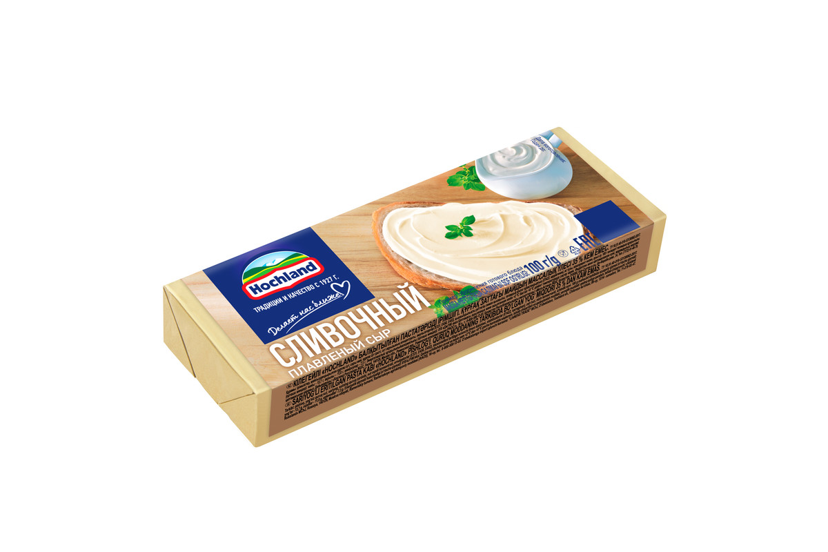 Сыр плавленый Hochland сливочный в фольге 35 100 г 80₽