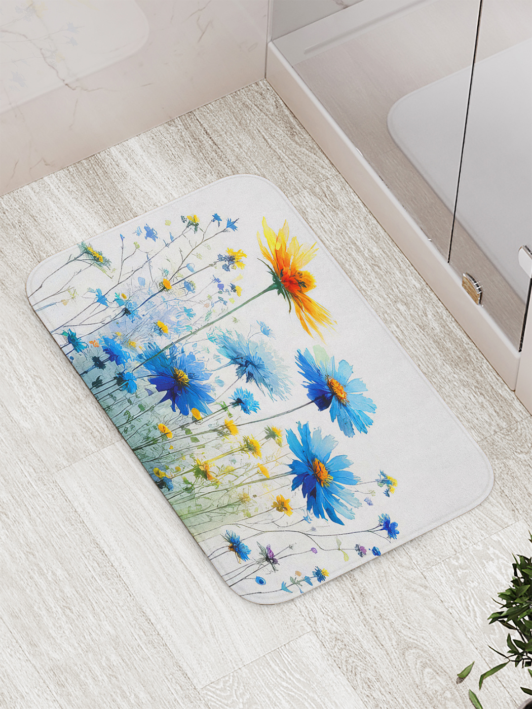 

Коврик для ванной и туалета мягкий JoyArty "Полянка цветов", bath_sd2799